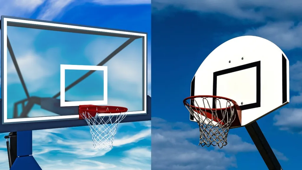 basketball backboard fan shaped vs rectangular